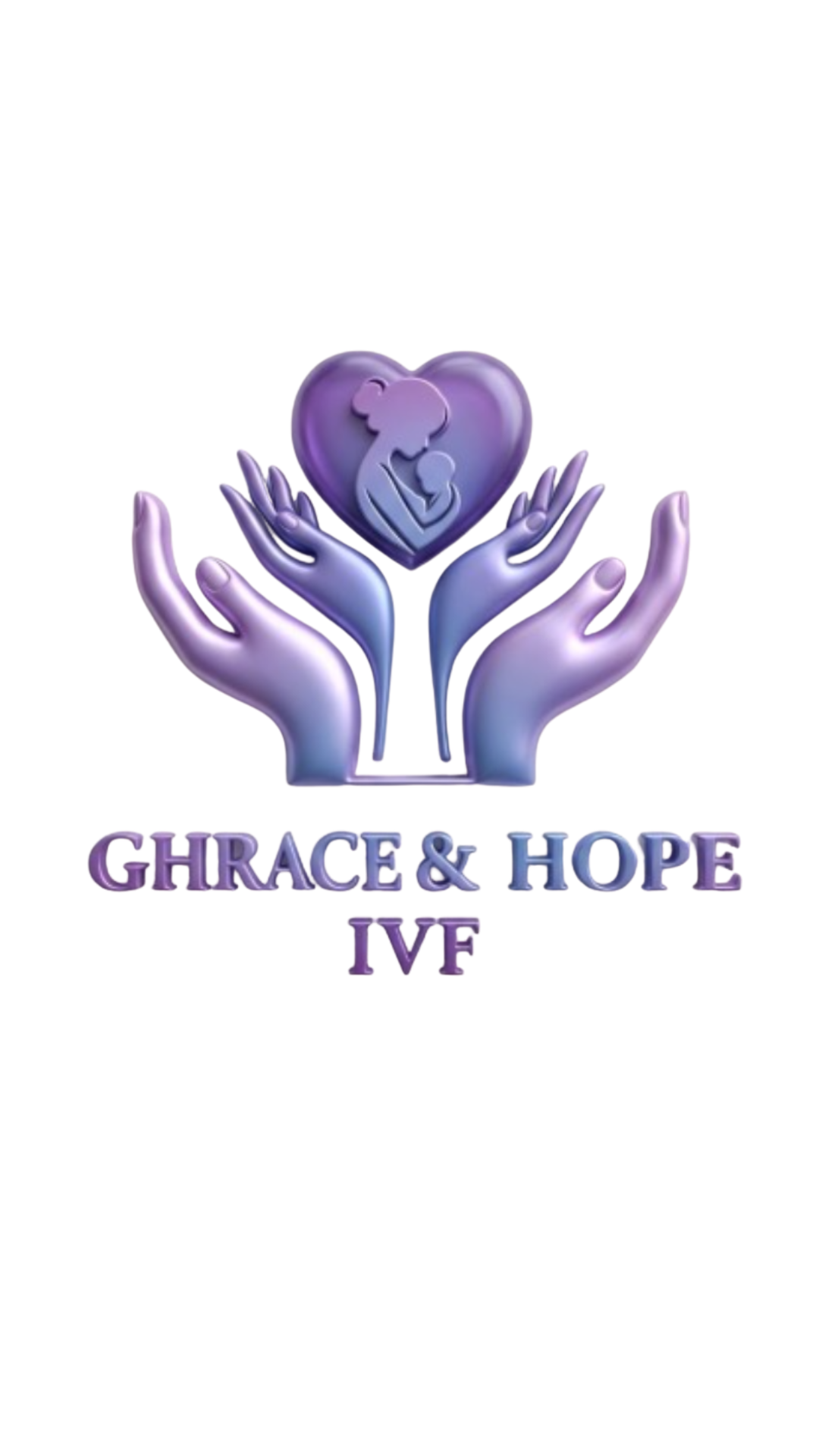 Ghrace & Hope IVF Centre logo symbolizing fertility care, motherhood, hope, and advanced reproductive treatment in Delhi.